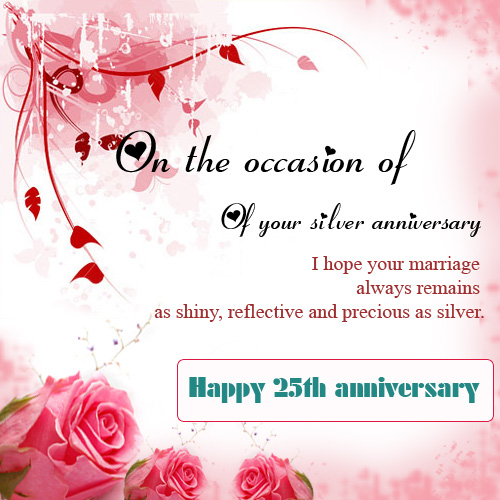 Silver Jubilee Wishes